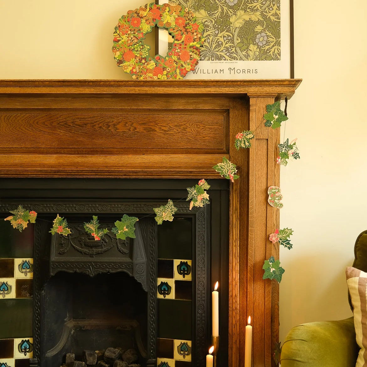 Holly & Ivy Sewn Garland | East End Press