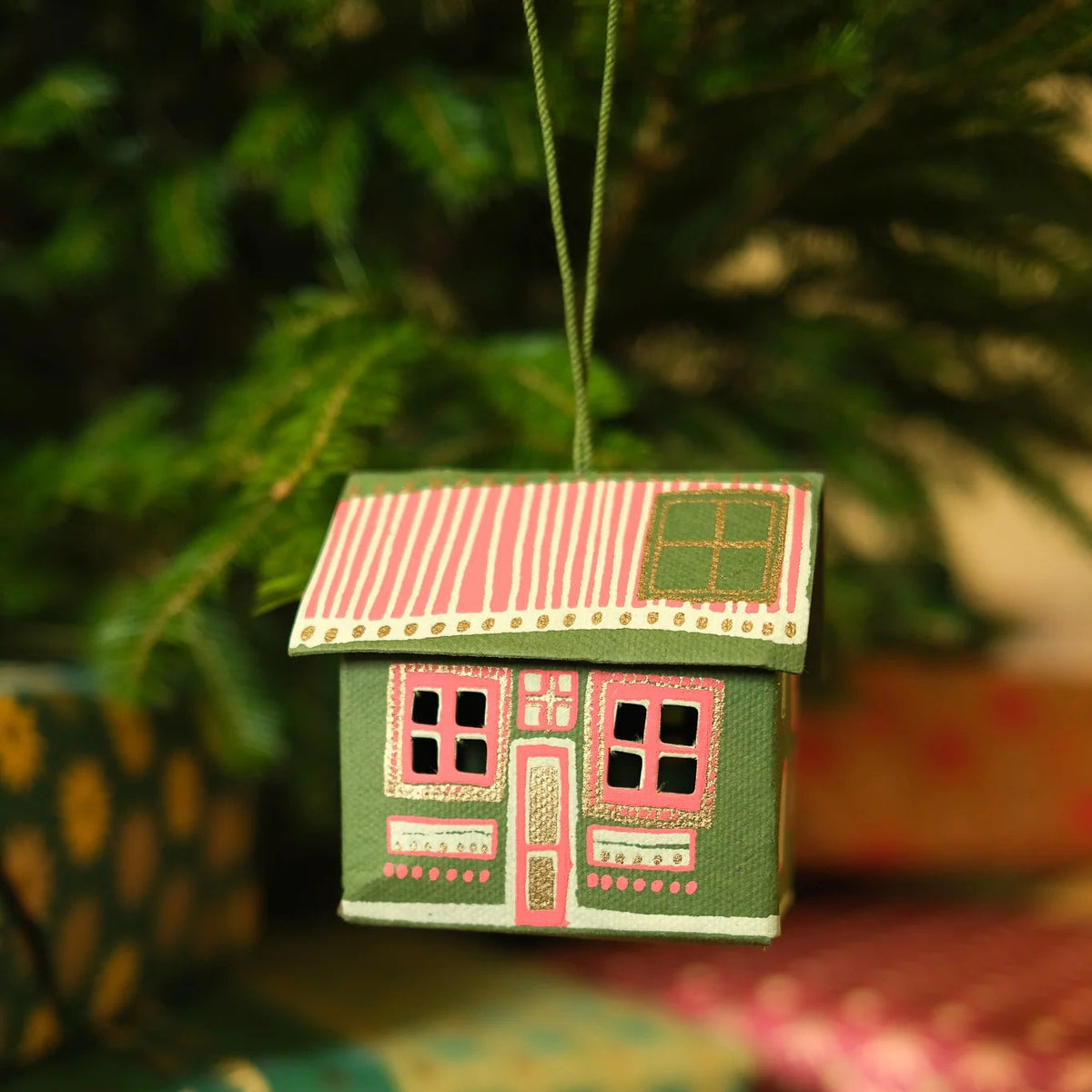Scottish Bothy Screen-Printed Christmas Decoration | East End Press