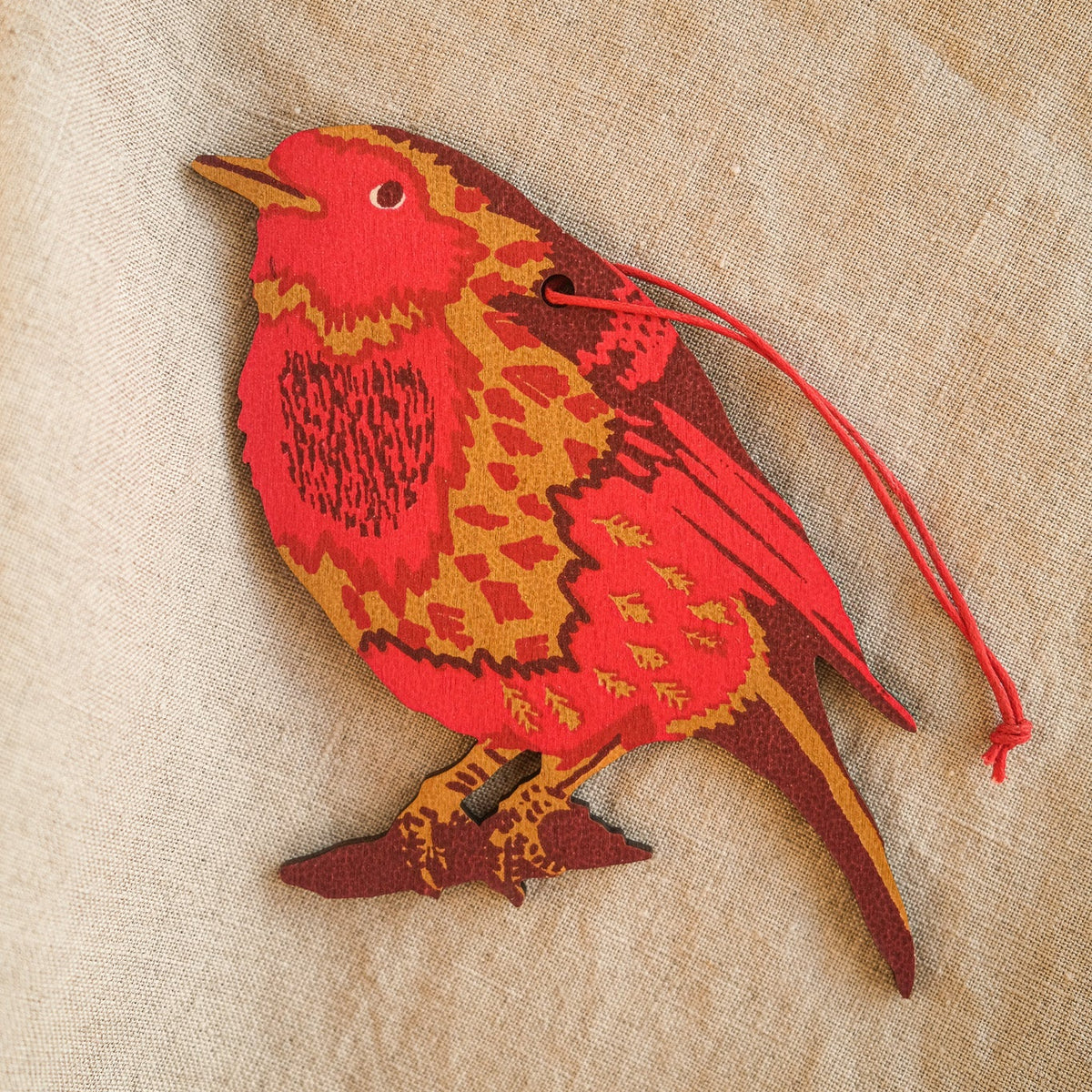 Robin Wooden Christmas Decoration | East End Press