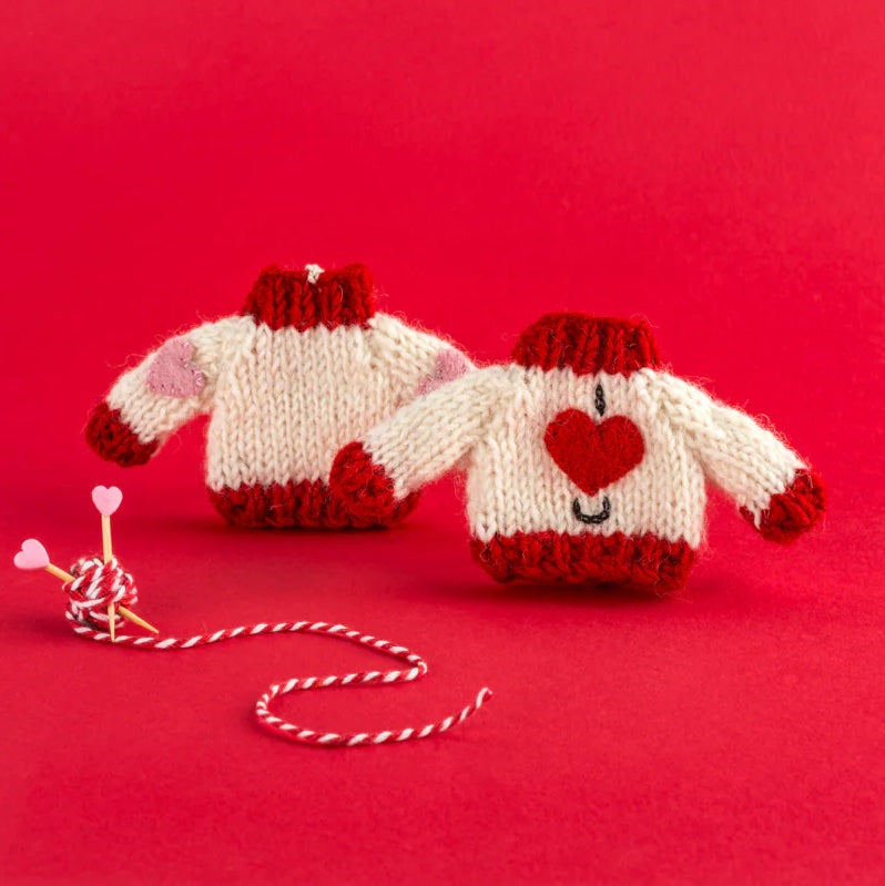 I Love You Knitted Jumper | Wool Felt Decoration