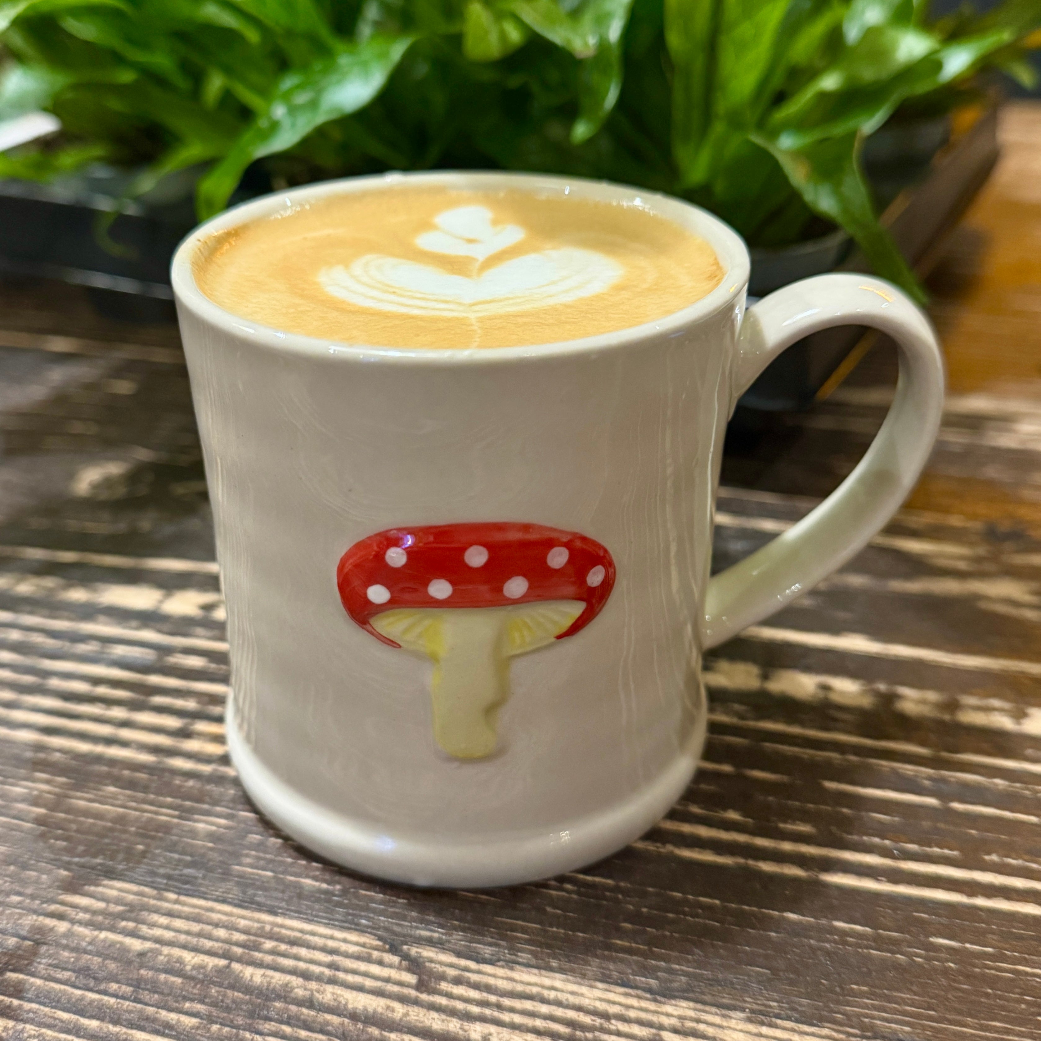Mushroom Embossed Stoneware Mug