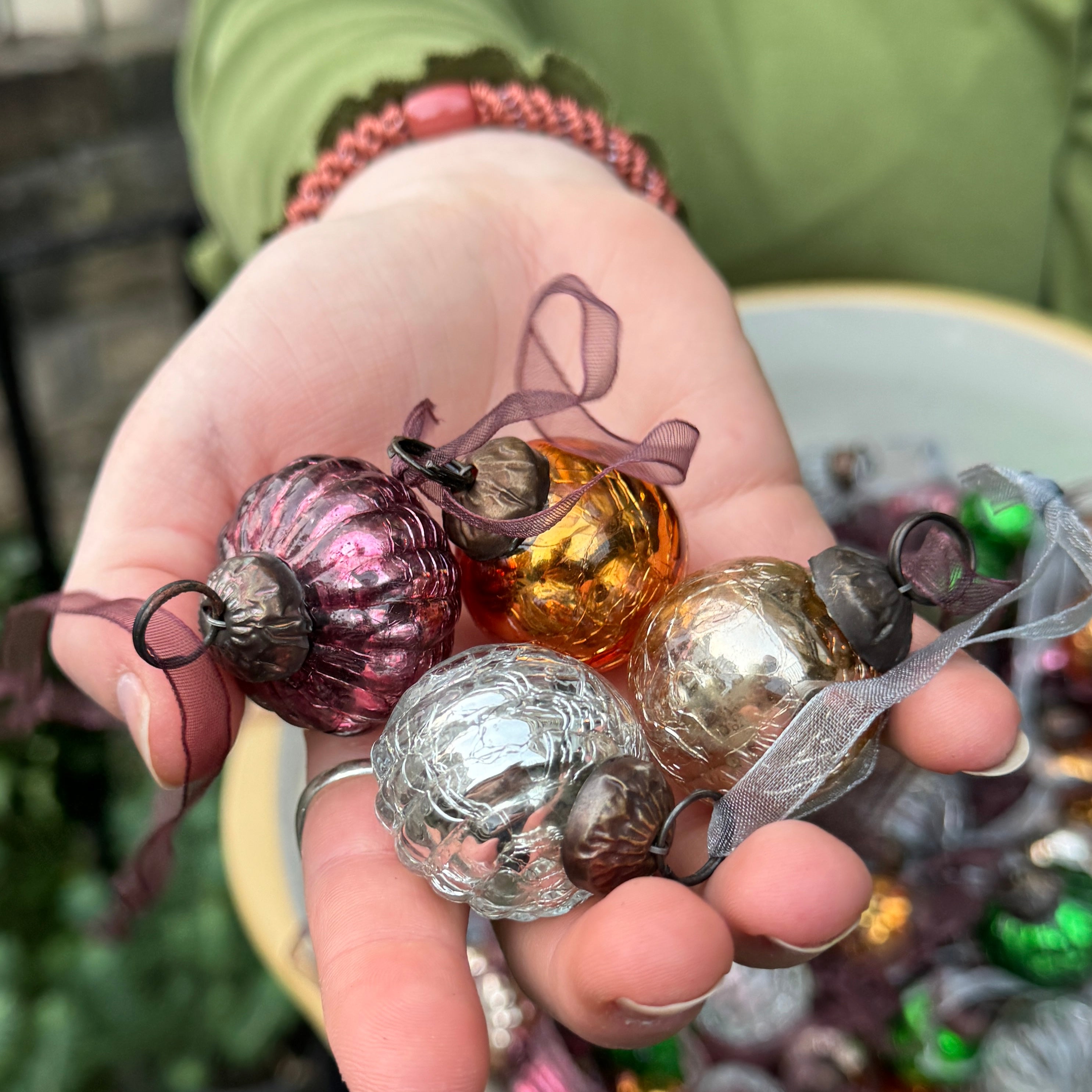 Mini Crackle Glass Baubles (Lucky Dip)