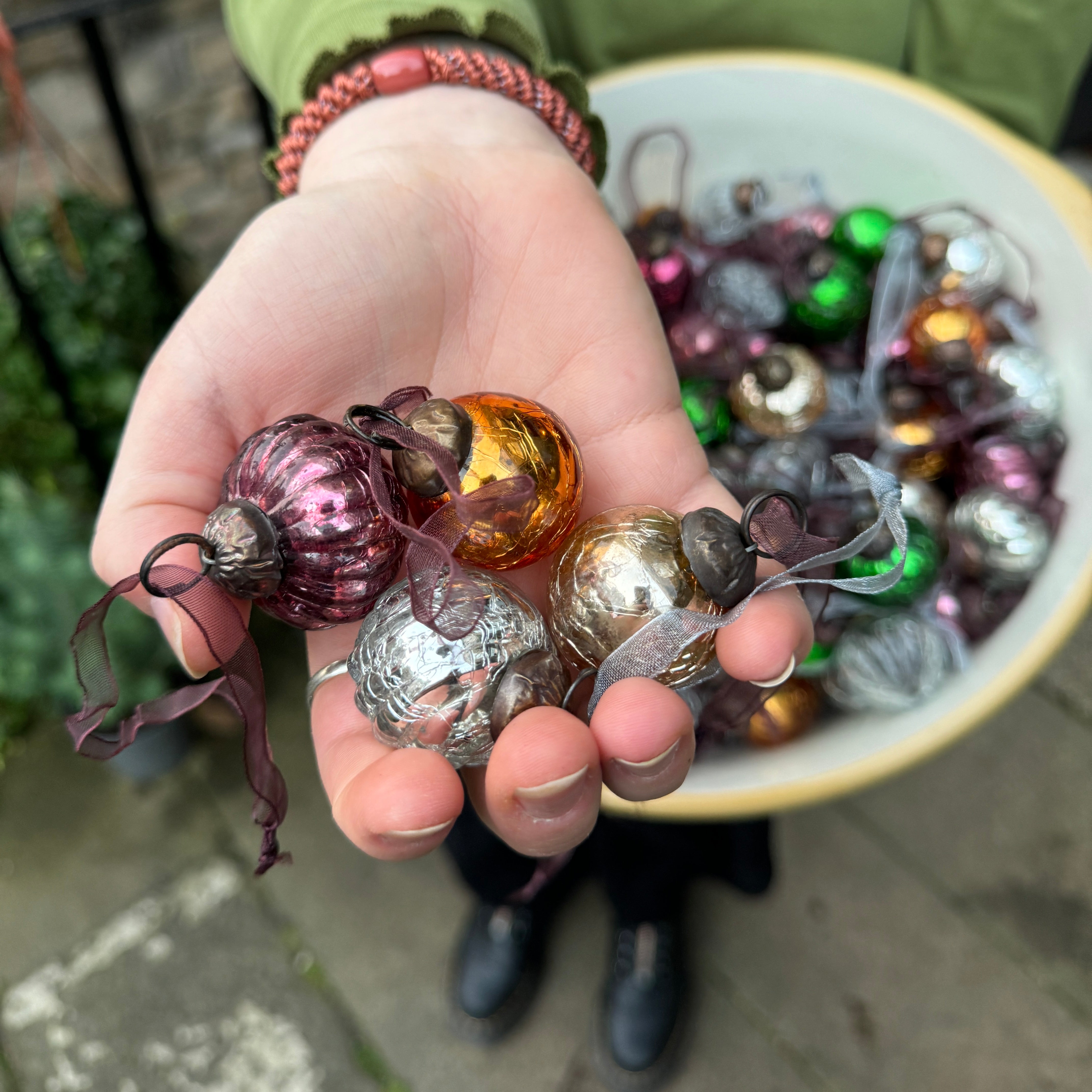 Mini Crackle Glass Baubles (Lucky Dip)