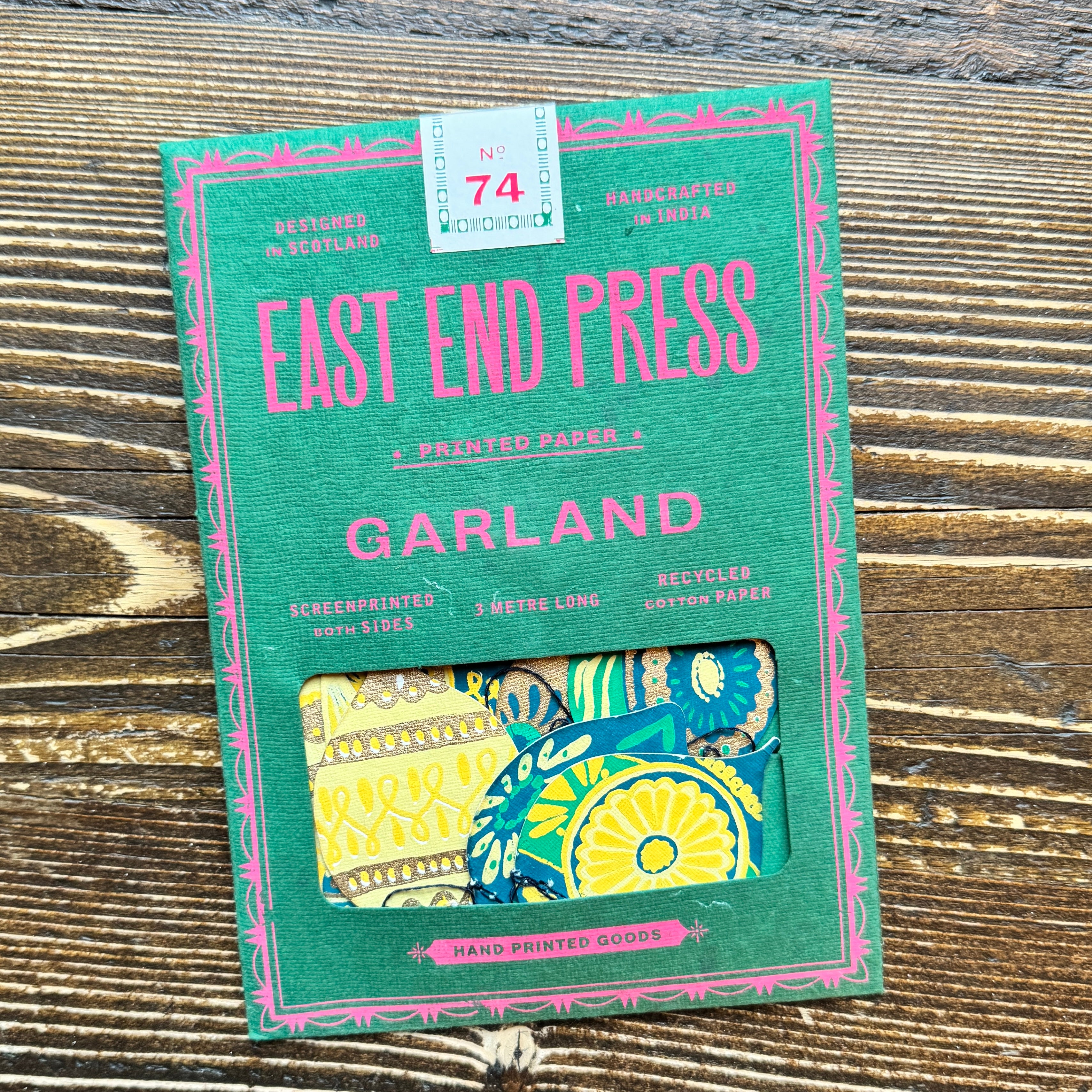 Christmas Ornaments Sewn Garland 3m | East End Press