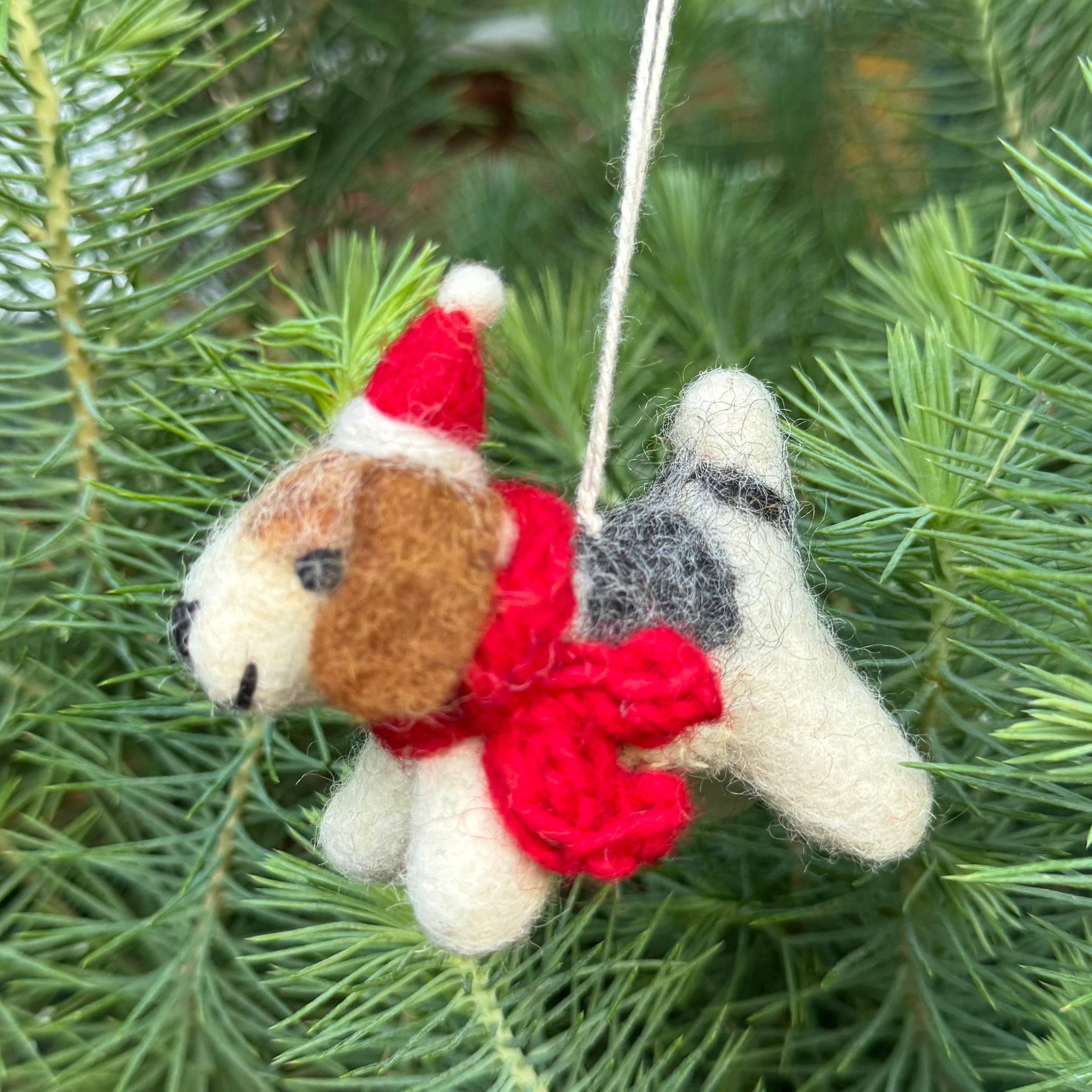 Mini Fox Terrier | Felt Christmas Decoration