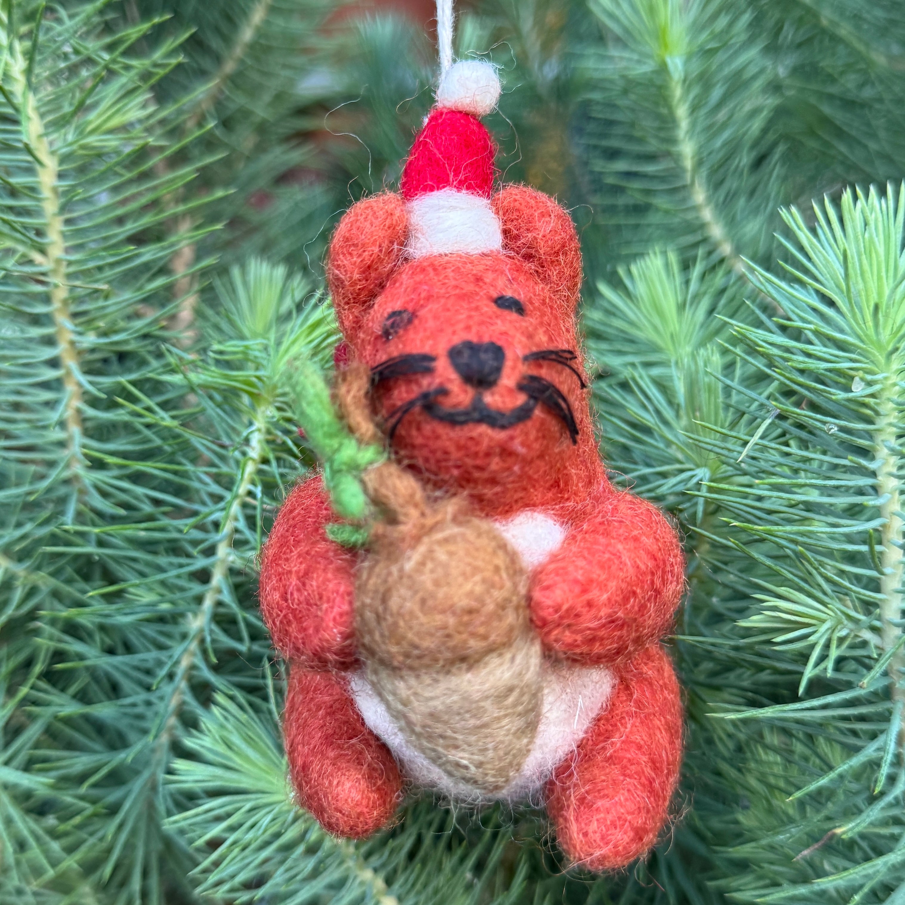 Red Squirrel | Felt Christmas Decoration