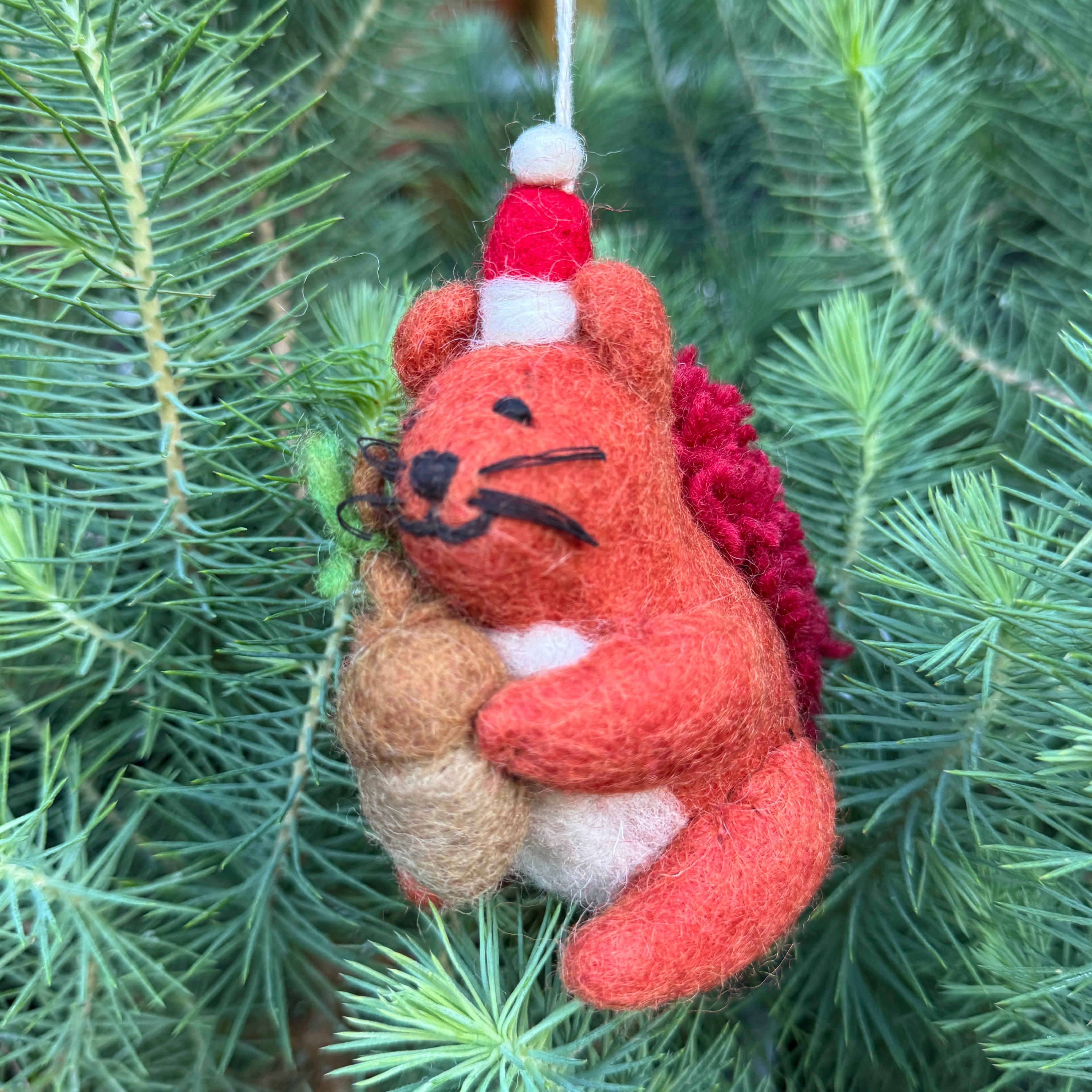 Red Squirrel | Felt Christmas Decoration