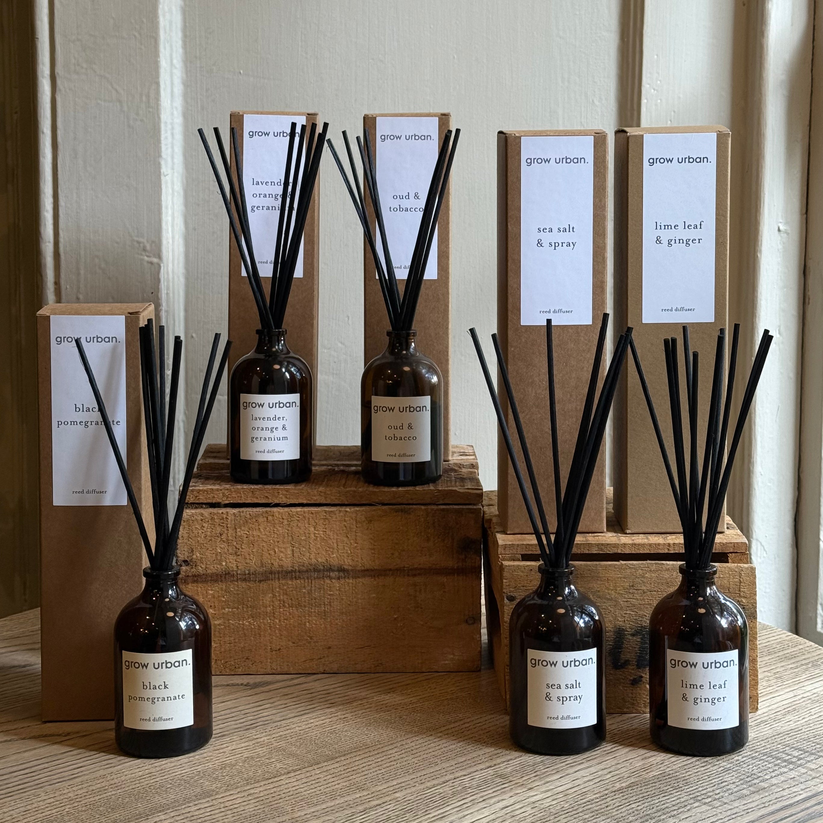 grow urban. Amber Glass Reed Diffuser