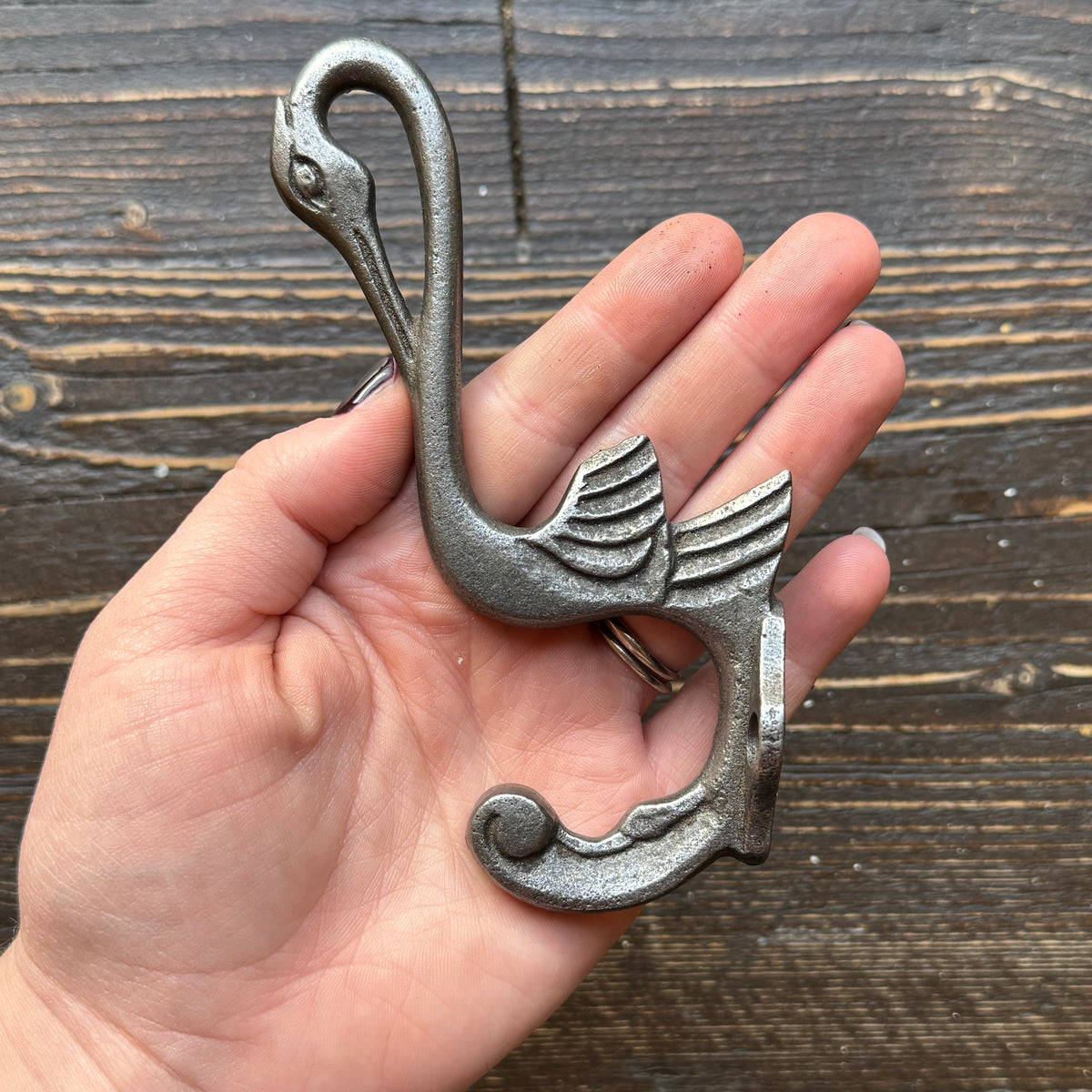 Cast Iron Heron Coat Hook