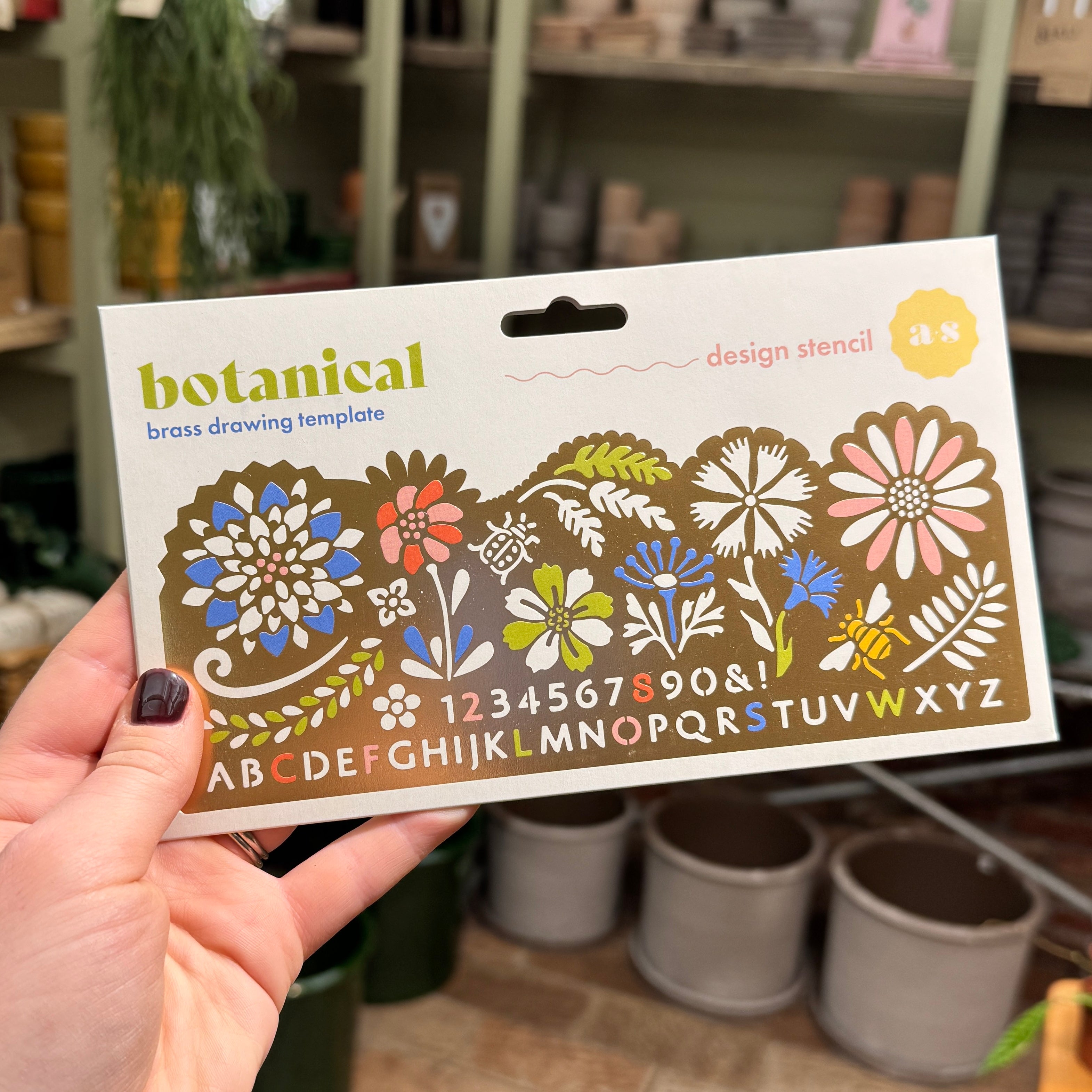 Botanical Brass Stencil – Nature Drawing Tool by Another Studio