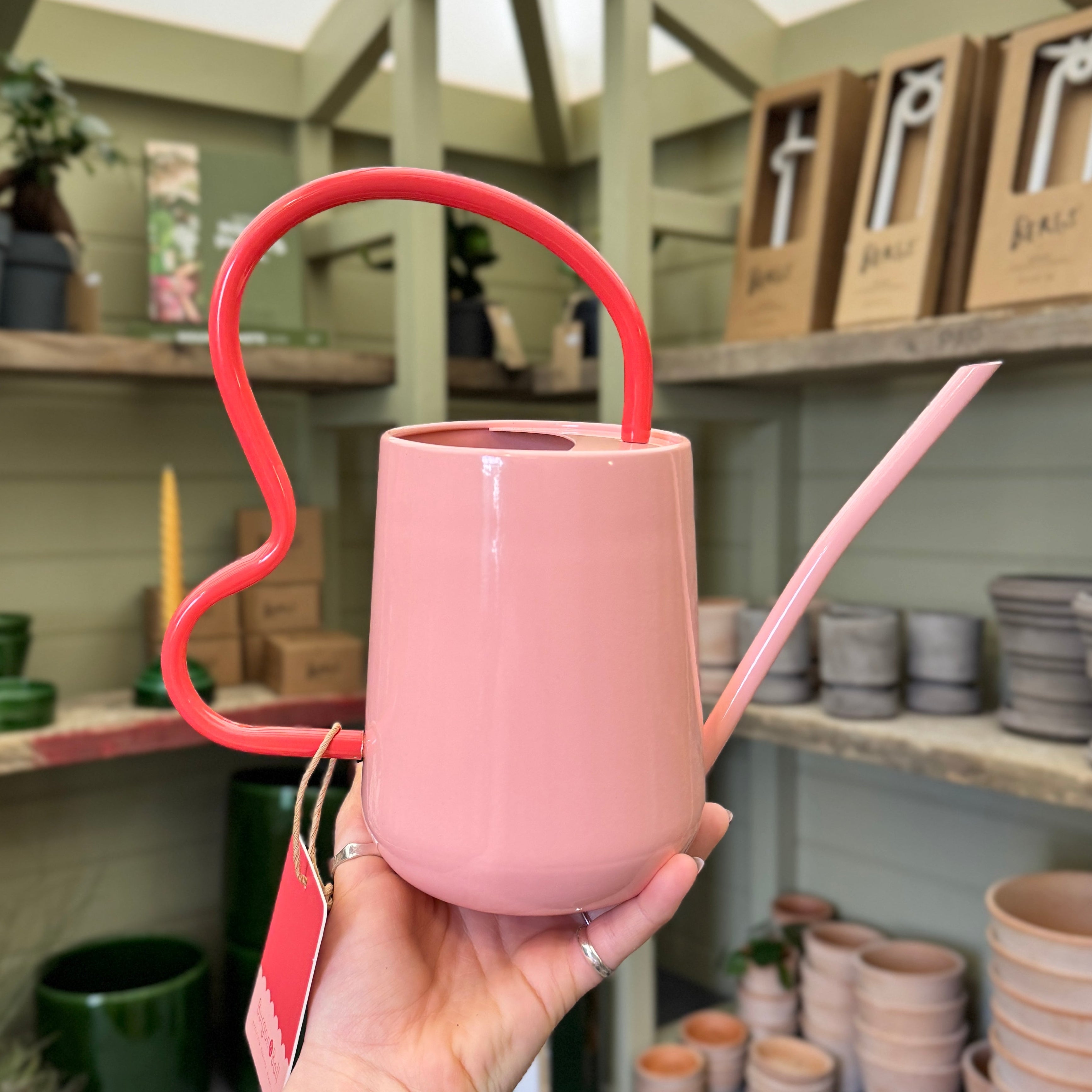 Indoor Watering Can - Scalloped Blush Pink