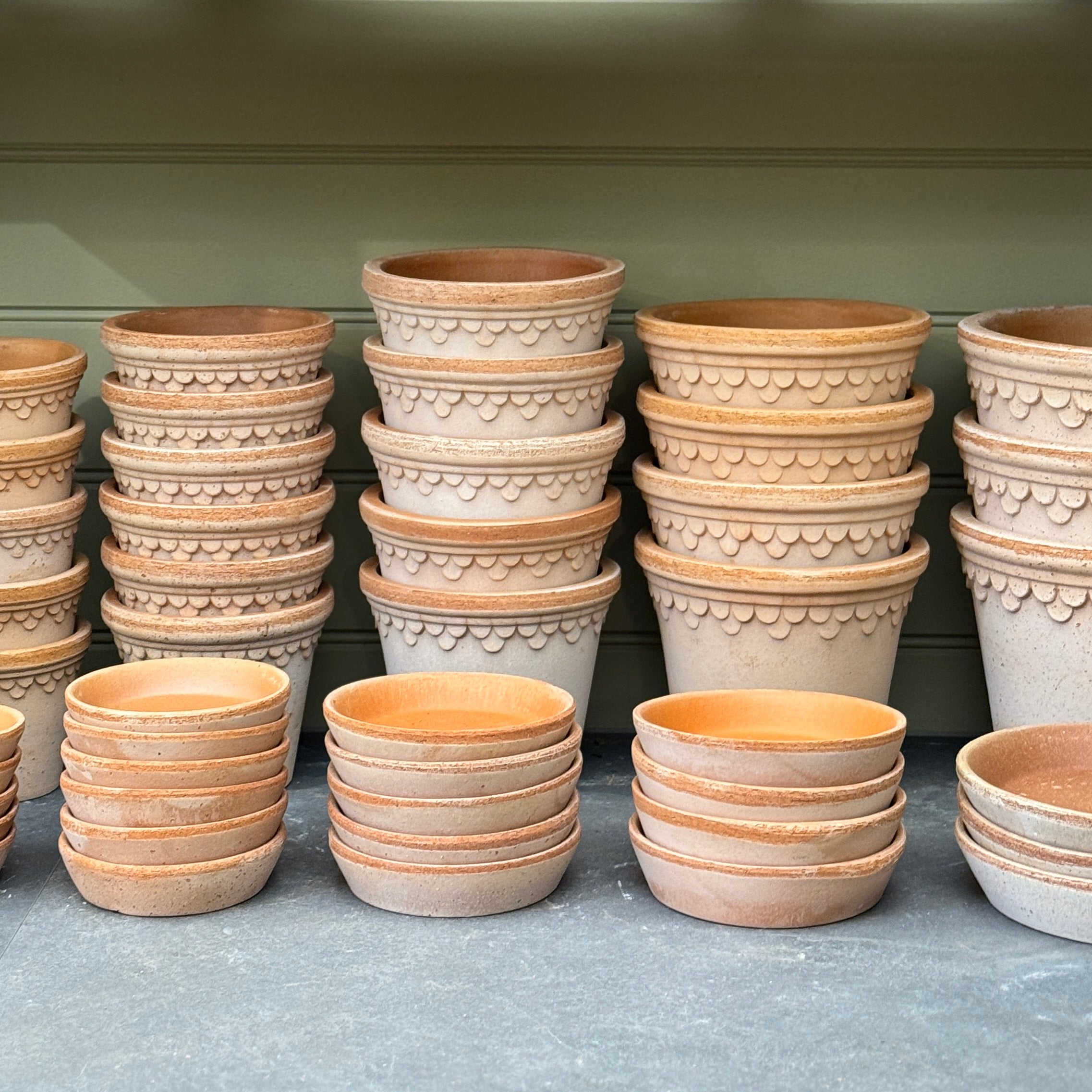 Bergs Potter Copenhagen Pot & Saucer Set - Rosa Terracotta