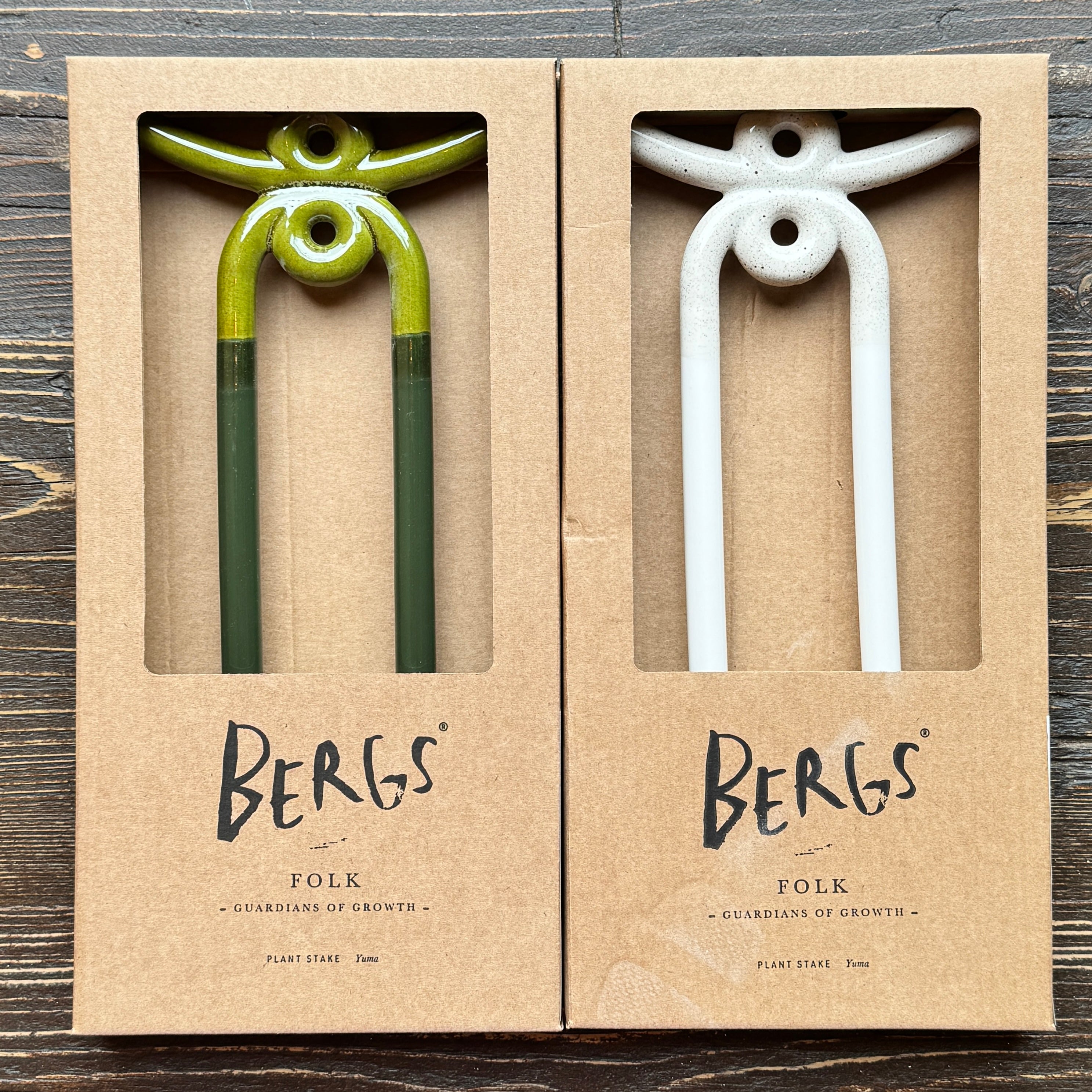 Bergs Potter Folk Plantstakes – Decorative Ceramic Plant Supports