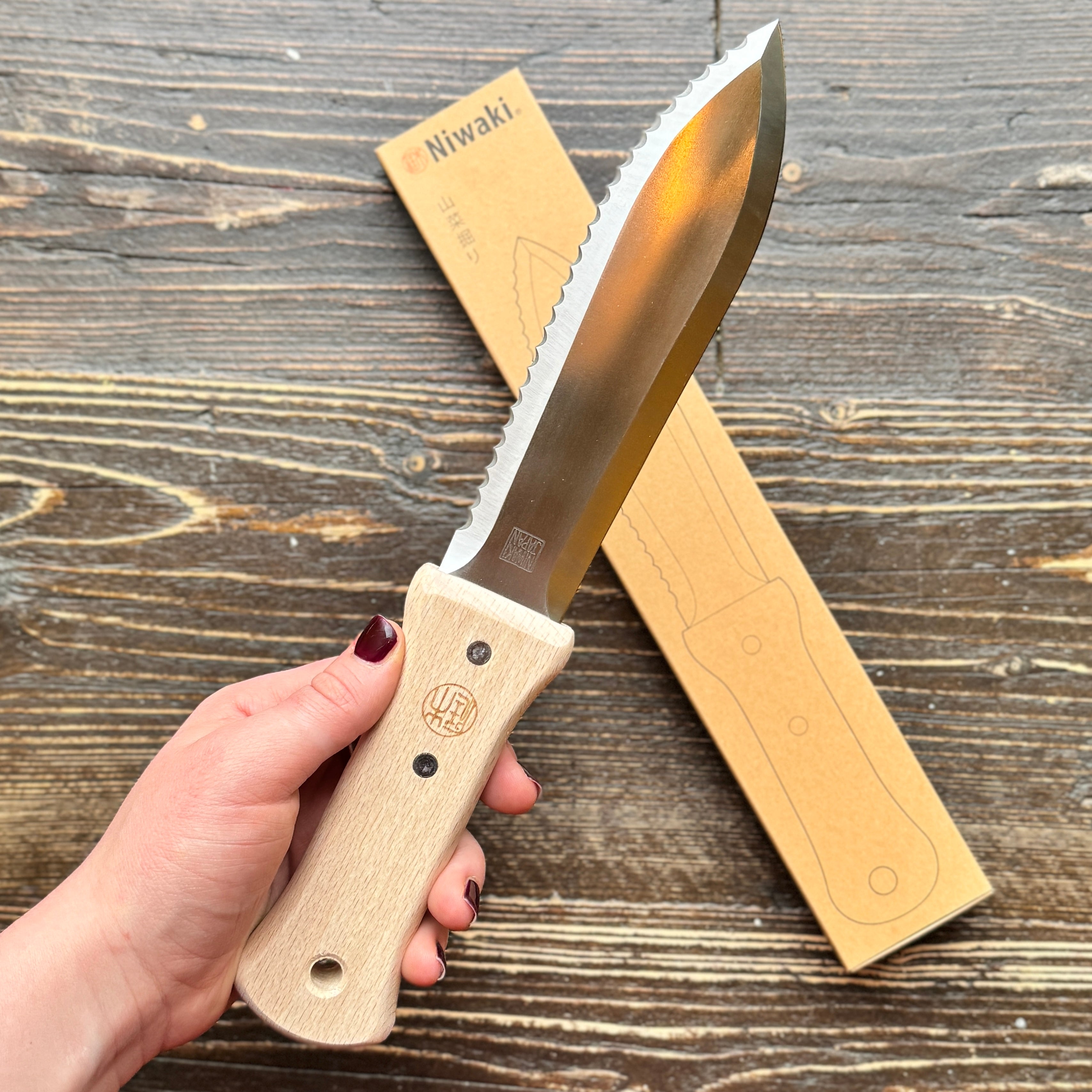 Niwaki S-Type Hori Hori & Canvas Holder