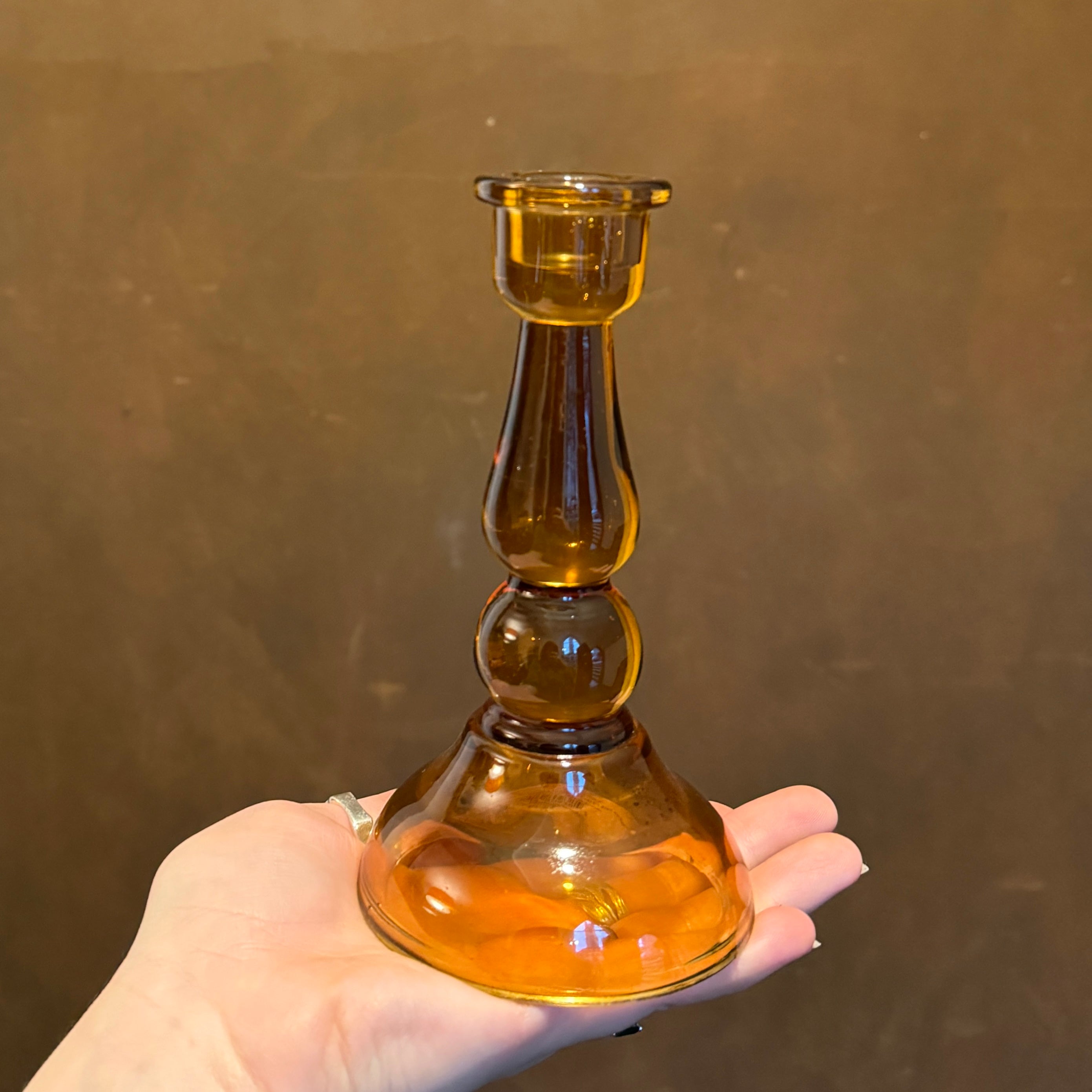 Glass Taper Candle Holder