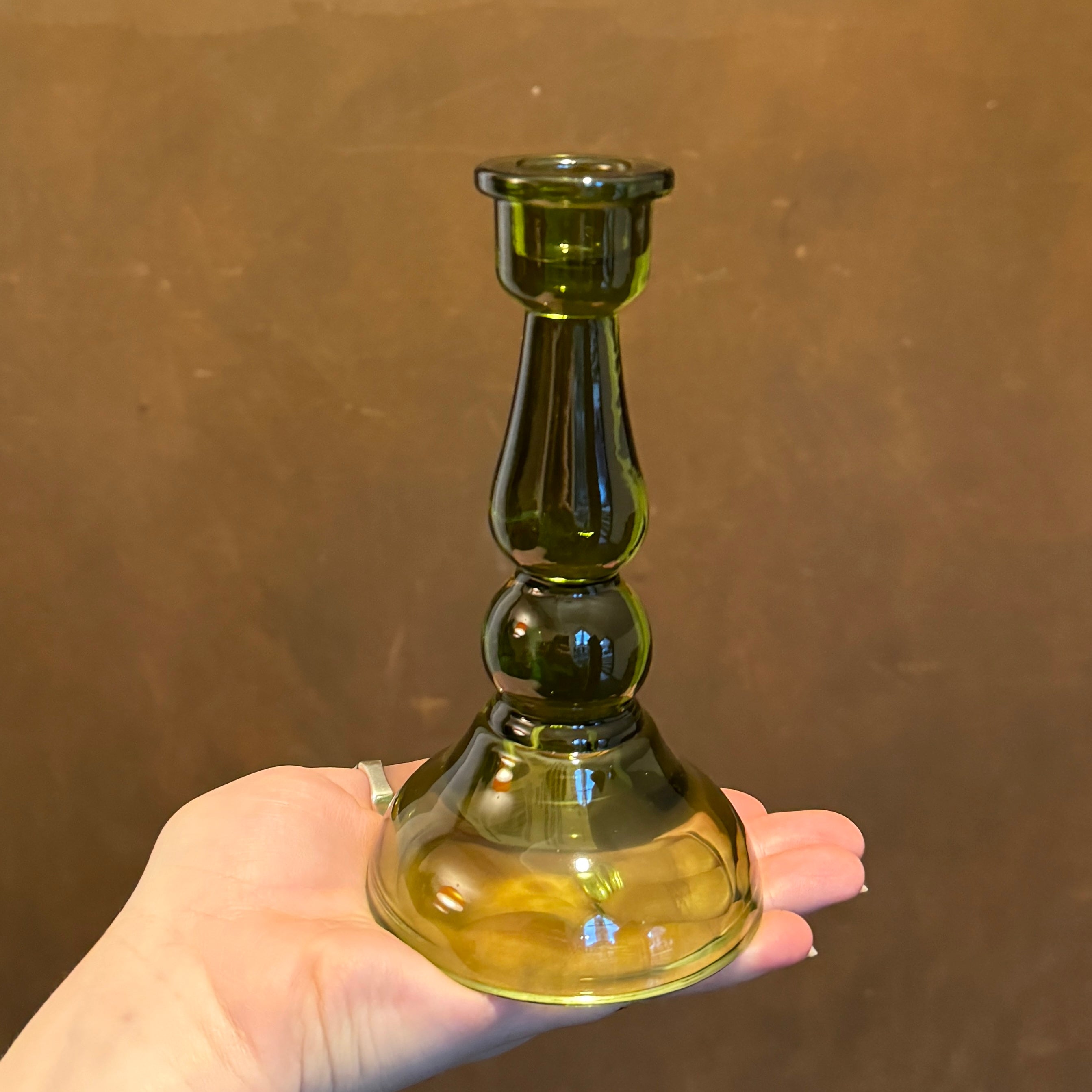 Glass Taper Candle Holder