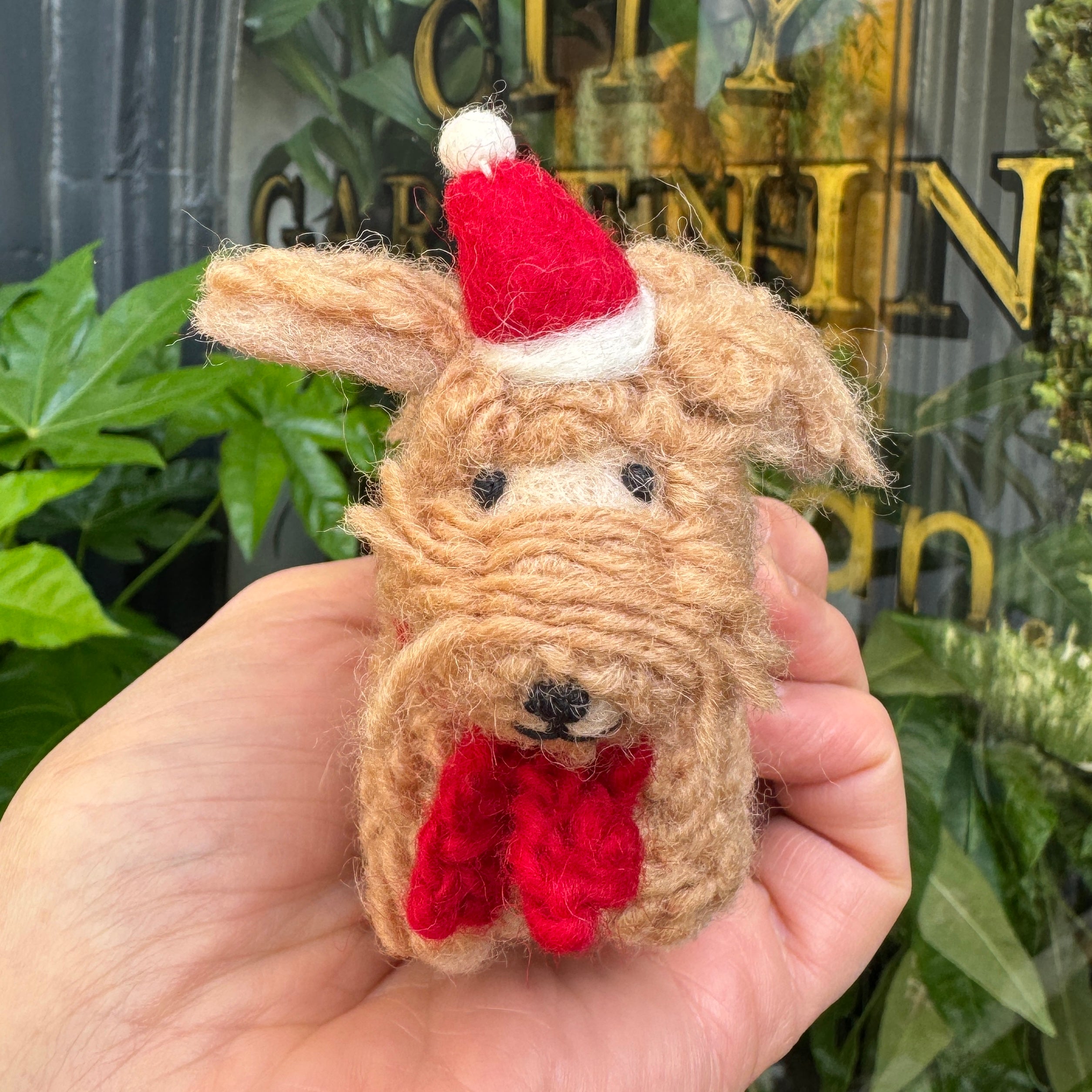 Cockapoo with Hat & Scarf | Felt Christmas Decoration