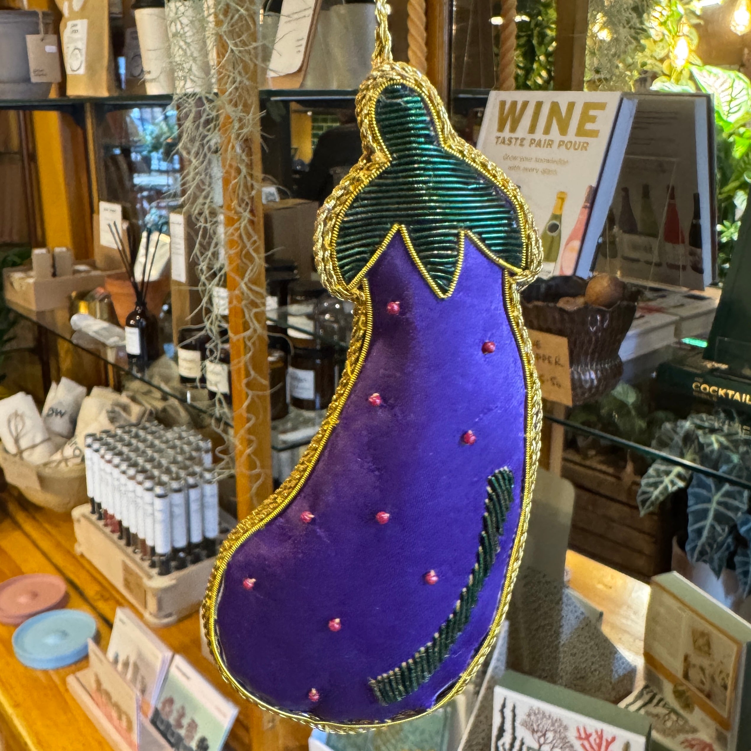 Aubergine | Zari Decoration