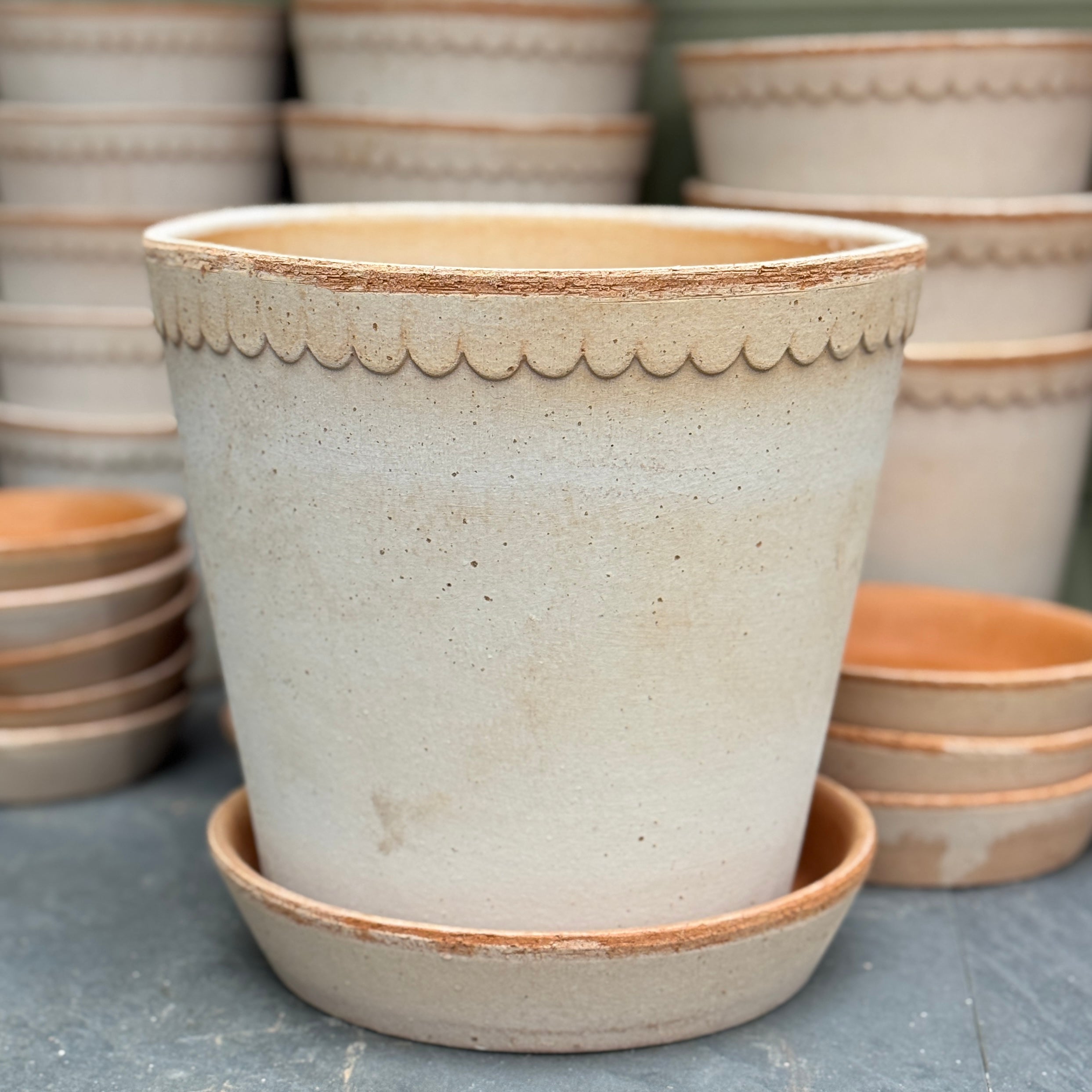 Bergs Potter Helena Pot & Saucer Set – Rosa Terracotta