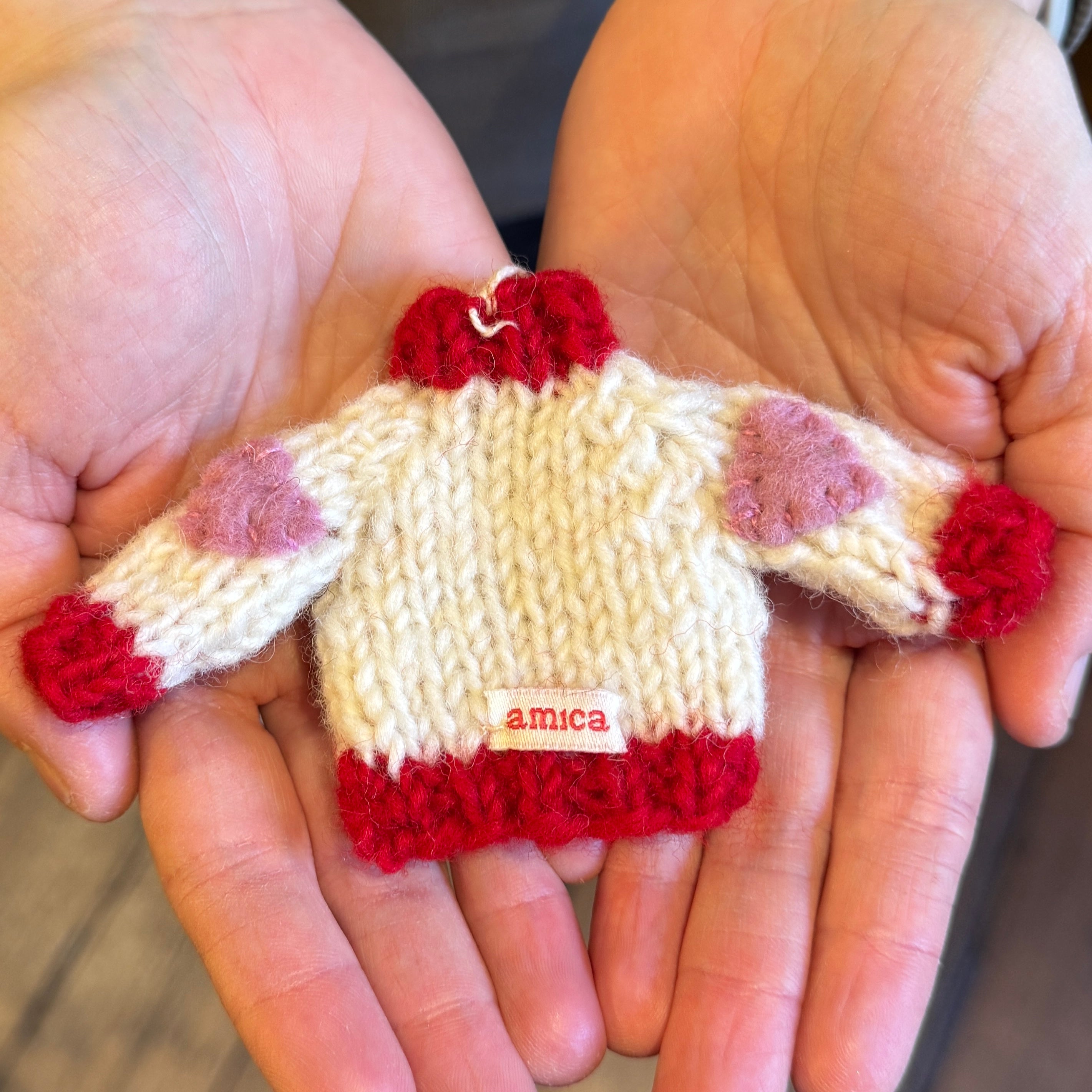 I Love You Knitted Jumper | Wool Felt Decoration