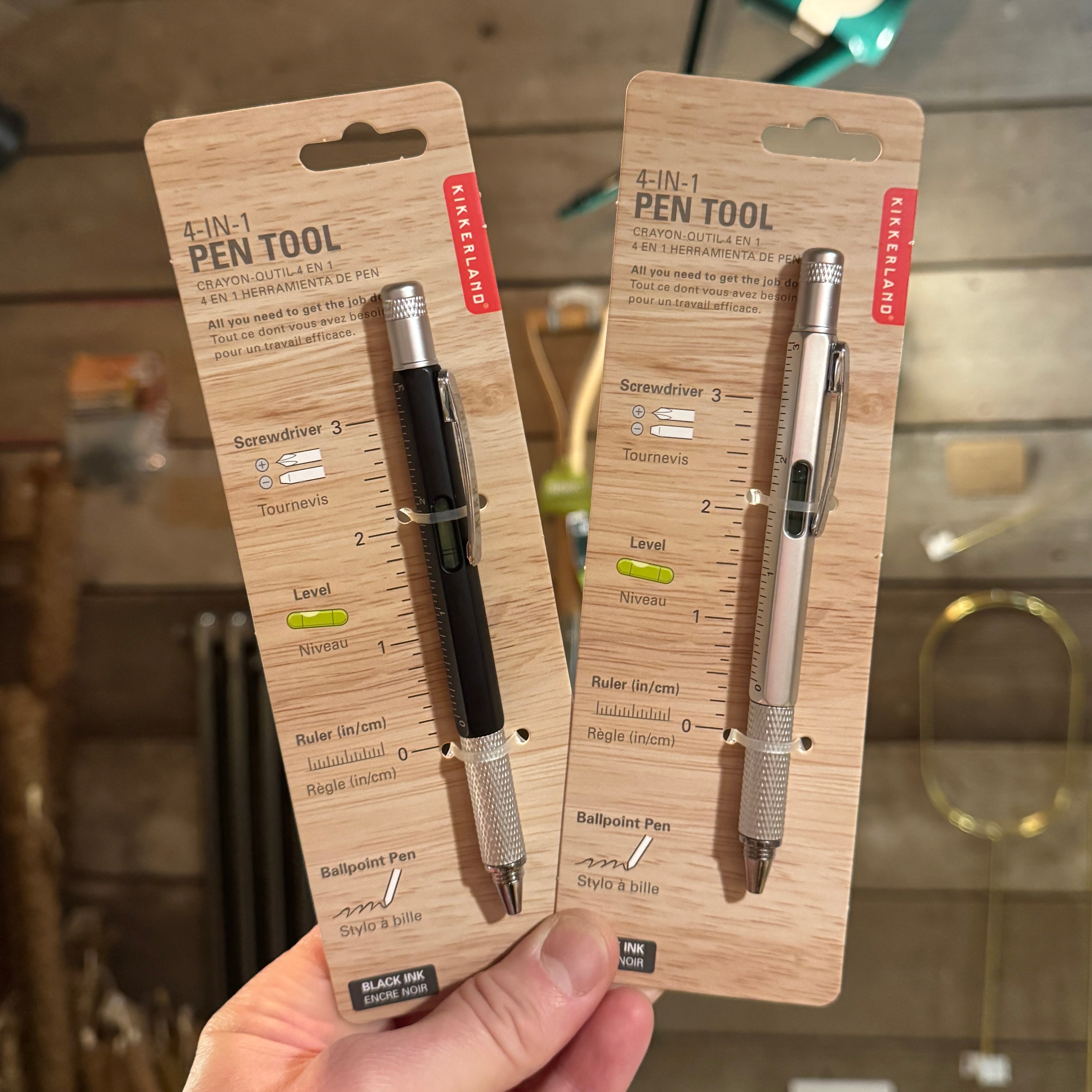 4-in-1 Pen Tool – Black or Silver Multi-Function Pen