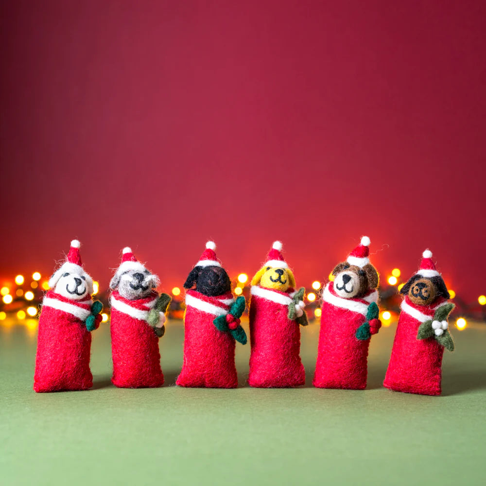 Swaddling Puppies (Lucky Dip) | Felt Christmas Decoration