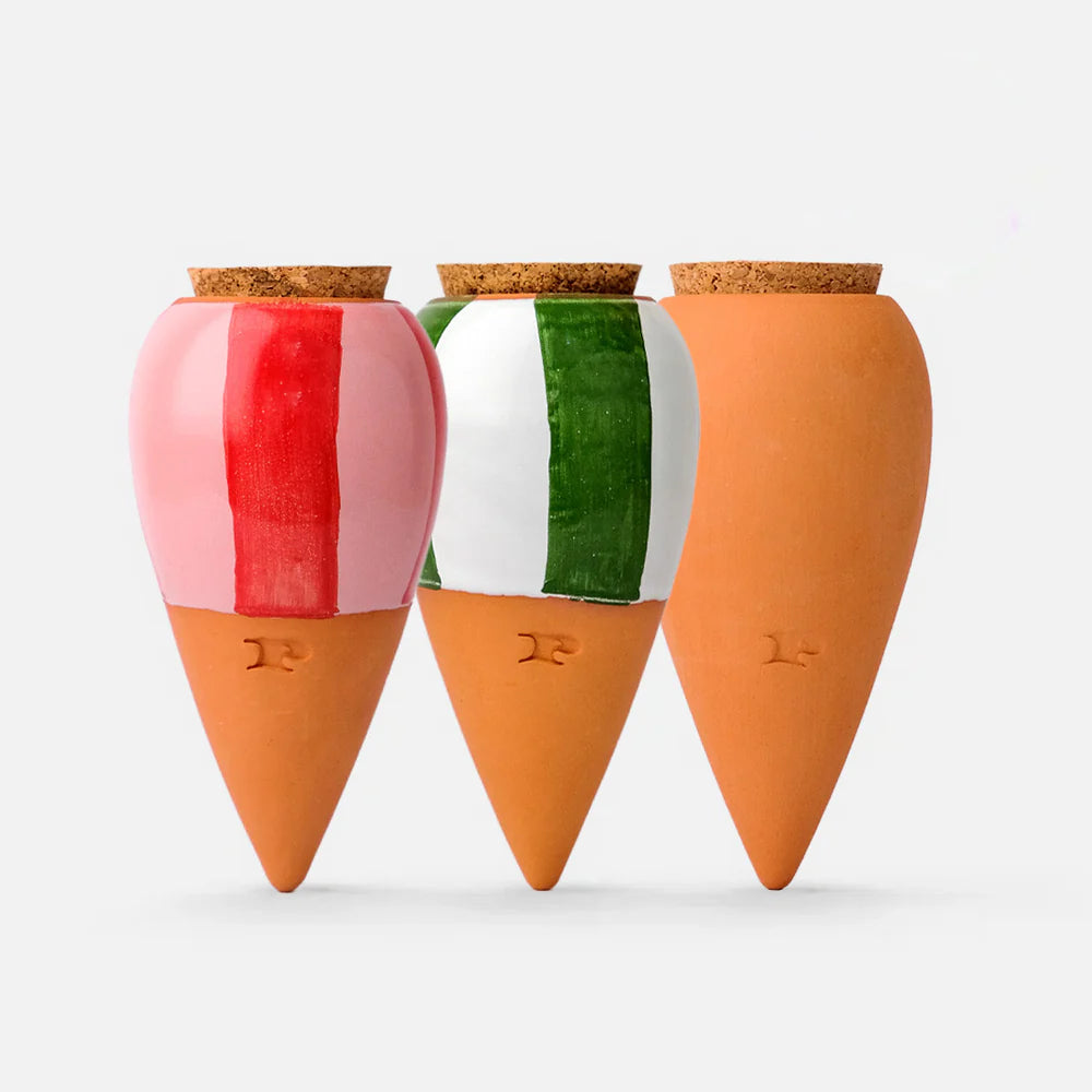 Pepin Trio Striped Mini Ollas – Terracotta & Striped Gift Set