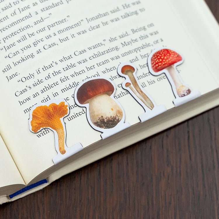Mushroom Magnetic Bookmarks – Set of 4