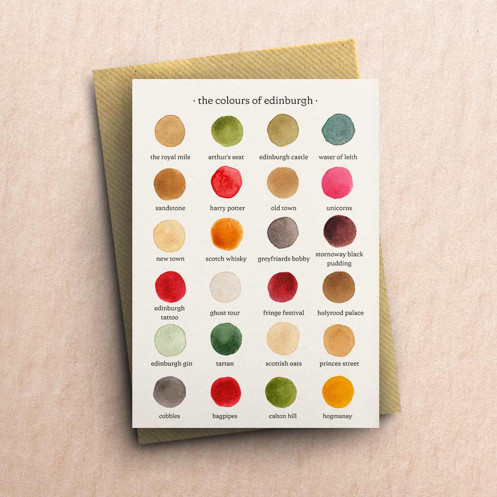 Colours of Edinburgh Greetings Card