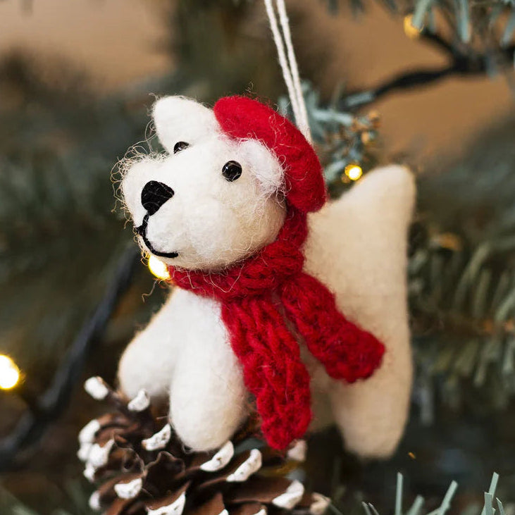 White Westie Dog | Felt Decoration