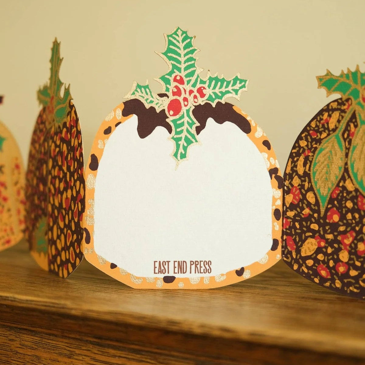 Christmas Pudding Concertina Card | East End Press