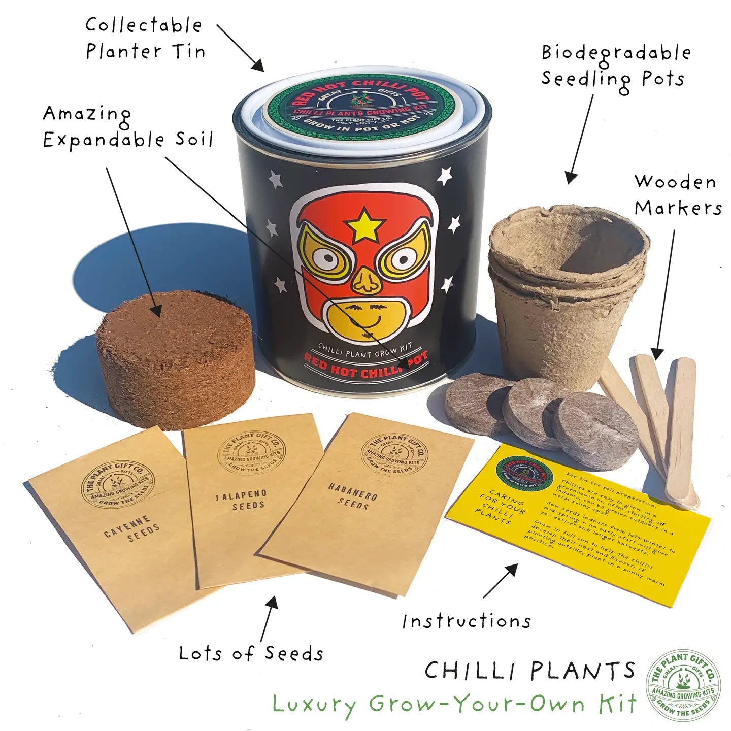 Red Hot Chilli Pot | Grow Your Own Kit