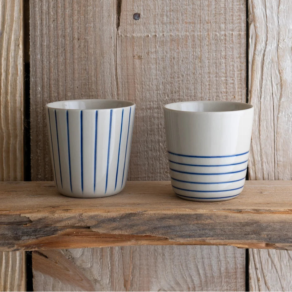 Kindred Sorrel Small Beakers – Brushed Indigo Blue – Set of 2