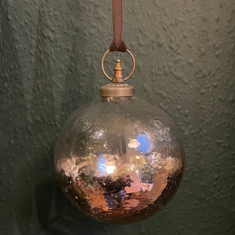 Giant Lustre Bauble - Copper & Clear - grow urban. UK
