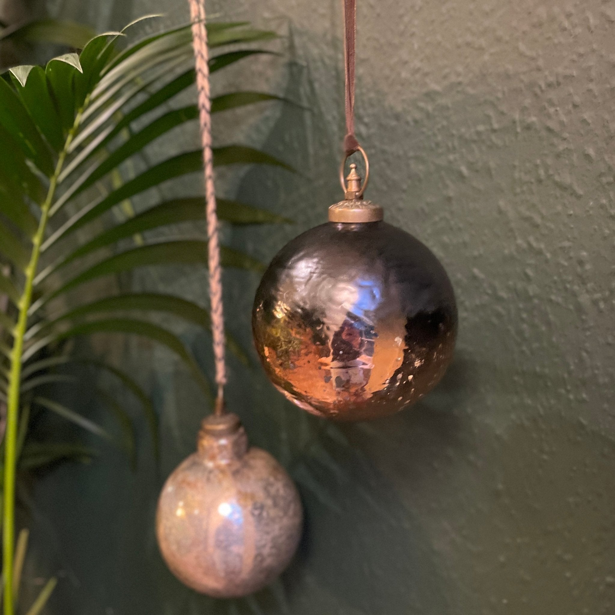 Giant Rustic Bauble - Antiqued Silver - grow urban. UK