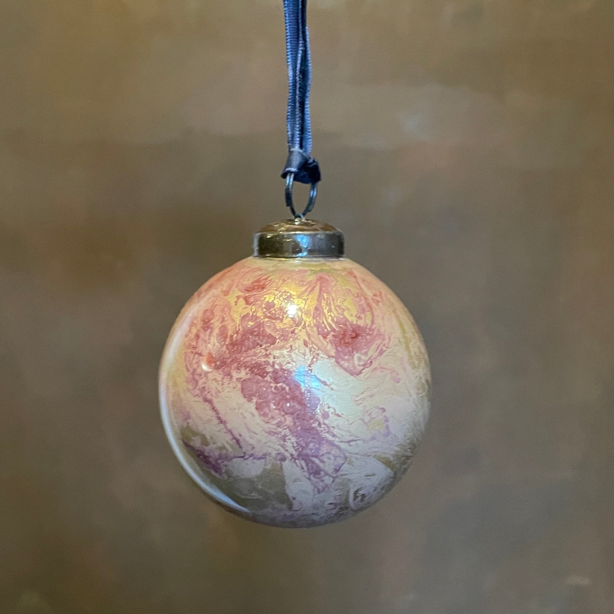 Marbled Glass Bauble - Assorted Colours - grow urban. UK