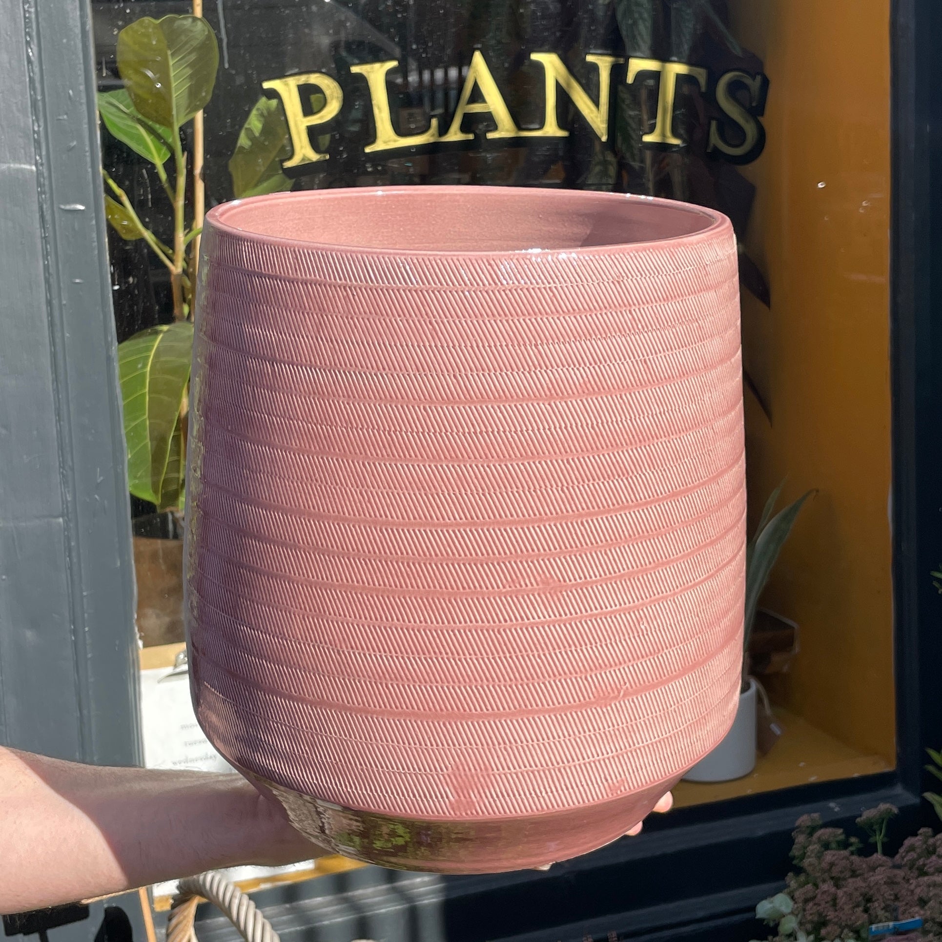 Strike Pot - Pink Glaze | 23cm - grow urban. UK